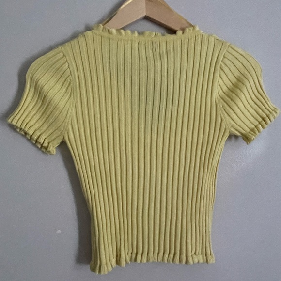 COPY - White Fox Yellow Baby Short-Sleeve Cardigan - Picture 5 of 6